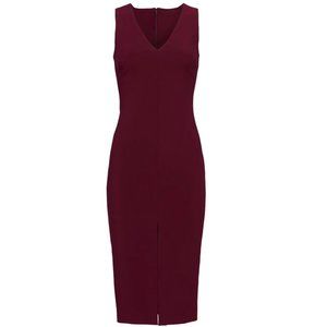 Likely Park Dress Size 10 Burgundy Maroon